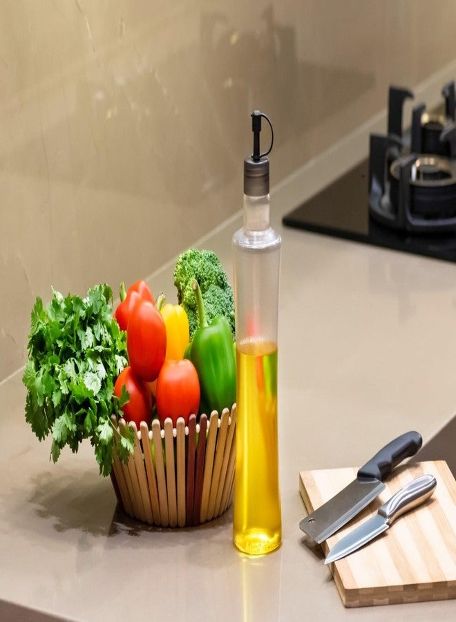KBS Oil Dispenser Cooking Oil Bottle Container Kitchen Accessories Items Kitchen Tools Plastic Transparent (PACK-OF-1-650ML) - Image 4